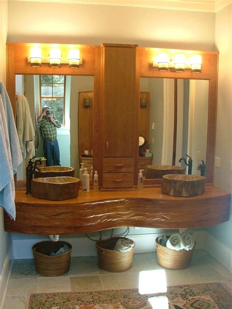 Choose your mirror style, shape and size. Hand Crafted Cabinetry Cherry Sink Vanity, Mirror Surround ...