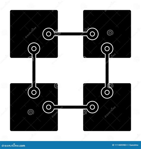 Blockchain Icon Vector Simple Minimal 96x96 Pictogram Stock Vector