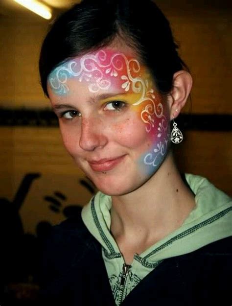 Face Painting Rainbow Pixie Adult Face Painting Face Painting Easy