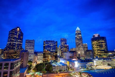 Skyline Of Downtown Charlotte In North Carolina Stock Photo Image Of