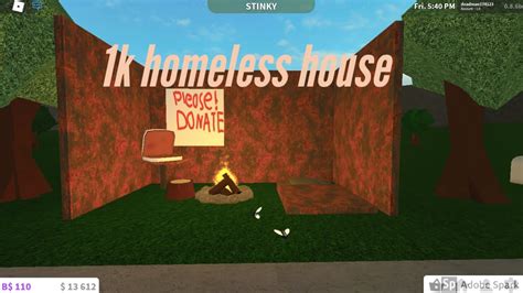 Bloxburg 1k Homeless House Speed Build YouTube