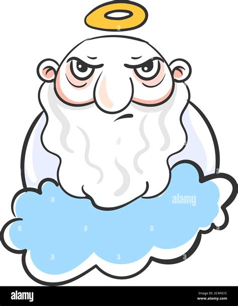 Angry God Illustration Vector On White Background Stock Vector Image