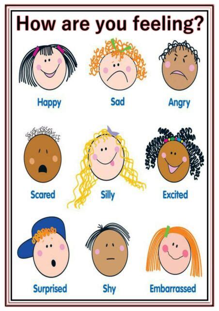 The Gallery For Emotions Chart For Preschoolers