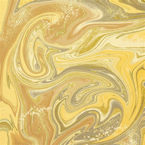 Abstract Liquid Marble Background With Gold Glitter Elements