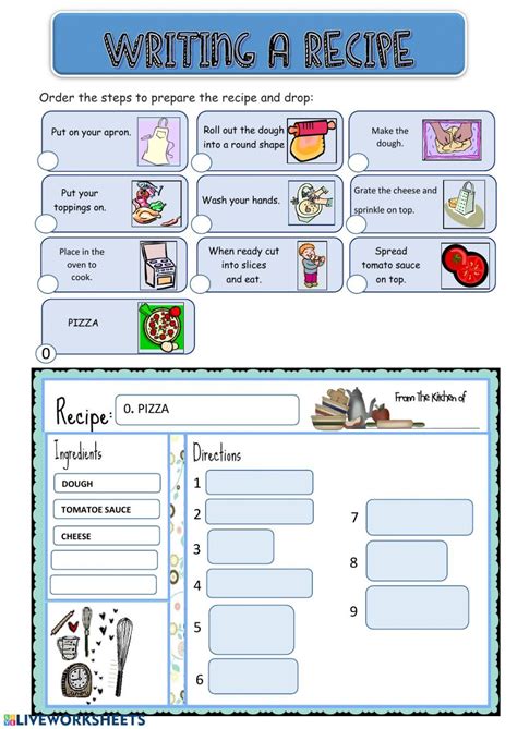 Writing Recipe 2 Worksheet Food Writing Writing Worksheets 2nd