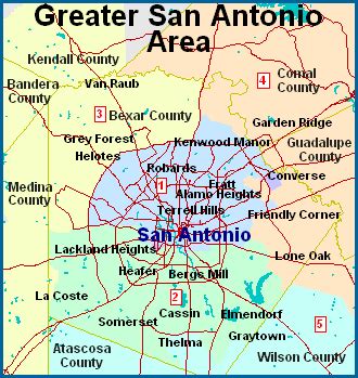 San Antonio Counties Map Mobil Pribadi