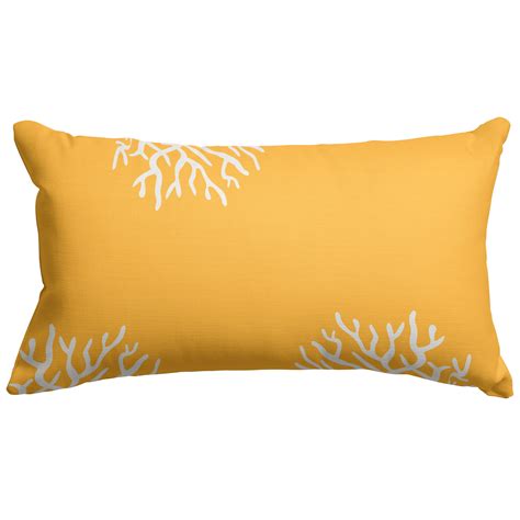 Majestic Home Goods Yellow Coral Indoor Outdoor Small Decorative Throw