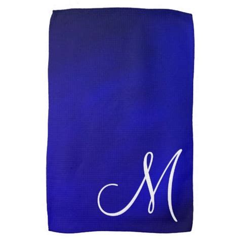 Royal gold kitchen towel is clean & stronger, thicker & more absorbent of excess oil on foods. Monogram Metallic Royal Blue Kitchen Towell Kitchen Towel ...