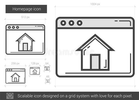 Homepage Line Icon Stock Vector Illustration Of Connection 83309421