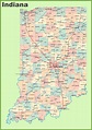 Indiana Map With Cities And Counties - Table Rock Lake Map