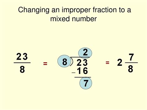 Improper Fractions To Mixed Number