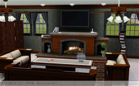 Sims 4 Modern Fireplace Cc Fireplace World