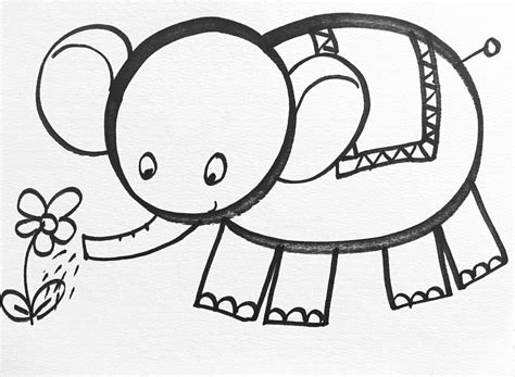 Baby Elephant Drawing Step Step At Getdrawings Free Download
