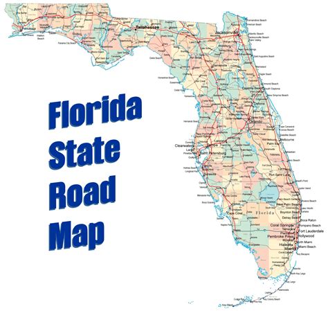 Printable Florida Map With Cities And Towns United St