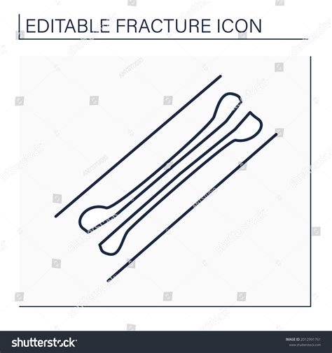 Longitudinal Fracture Line Icon Petrous Temporal Stock Vector Royalty Free