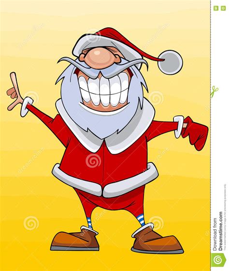 Cartoon Character Santa Claus With Joy And Smiles Stock Vector