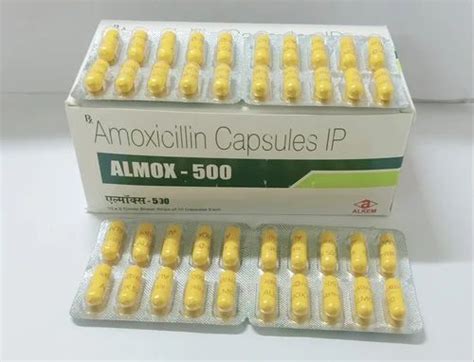 Almox 500 Mg Capsule Amoxicillin Capsule At Rs 50strip Amoxicillin