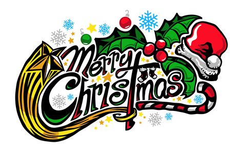 Merry Christmas Text Font Graphic 552935 Vector Art At