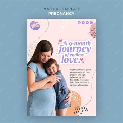 Free Psd Poster Template With Pregnant Woman
