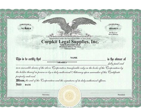 40 Free Stock Certificate Templates Word Pdf Template Lab