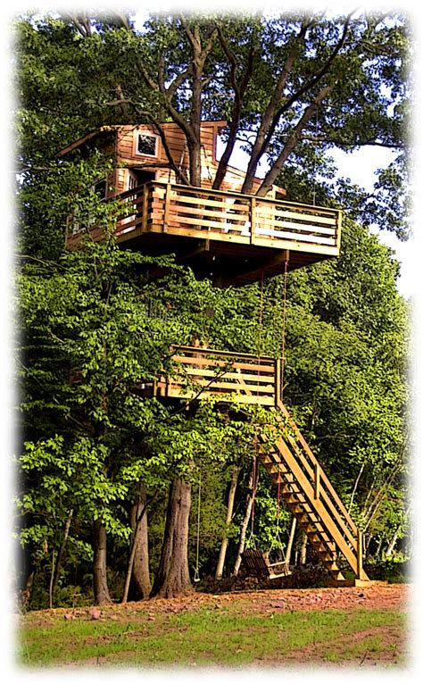 A Fancy Two Level Adult Tree House Treehouses Pinterest