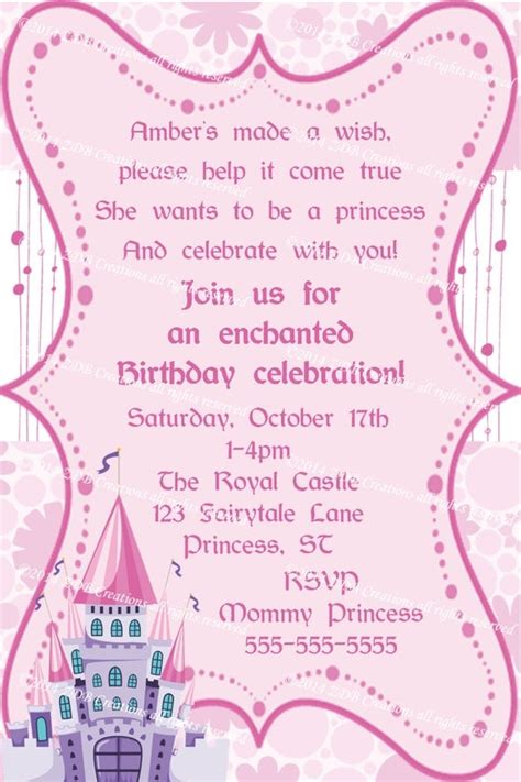 Items Similar To Princess Party Invitation On Etsy