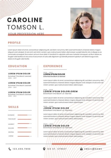 Download Free Coral Curriculum Vitae Template To Design