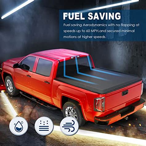 Mostplus Quad Fold Soft Truck Bed Tonneau Cover Compatible For 2019