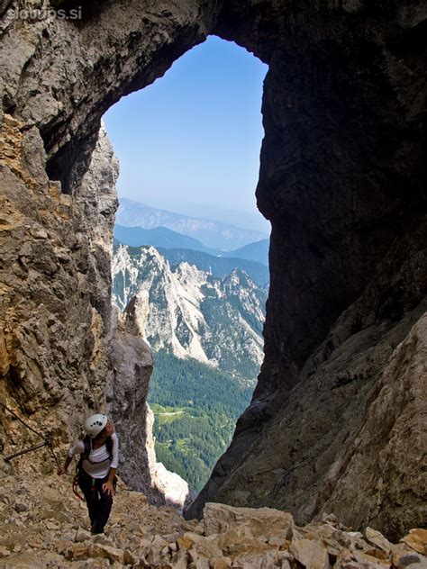 Hiking And Mountaineering Prisojnik Prisank Through The Window