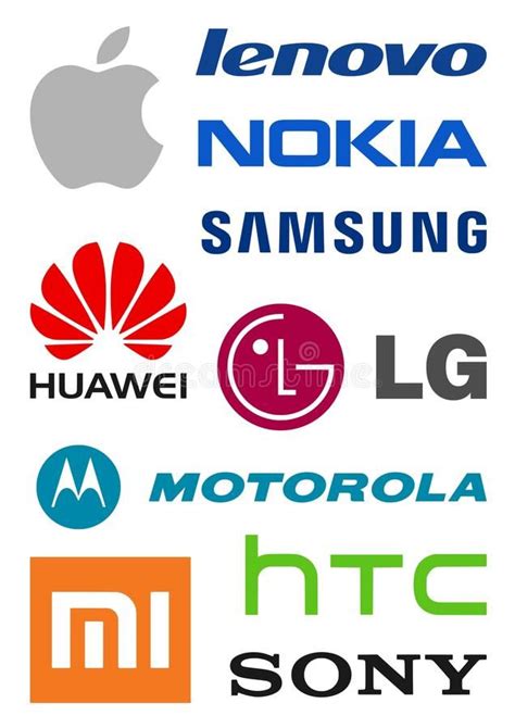 Smartphone Producers Logos Vector Logos Of The 10 Most Popular Mobile