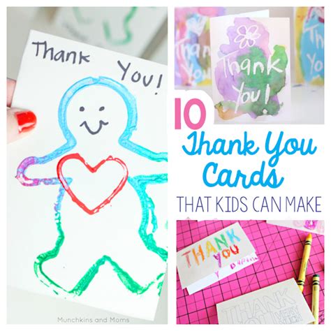 10 Thank You Cards From Toddlers And Preschoolers Munchkins And Moms