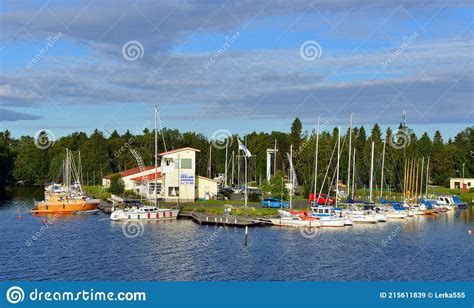 Harbor On Banks Of Oulujoki River Oulu Suomi Editorial Stock Image