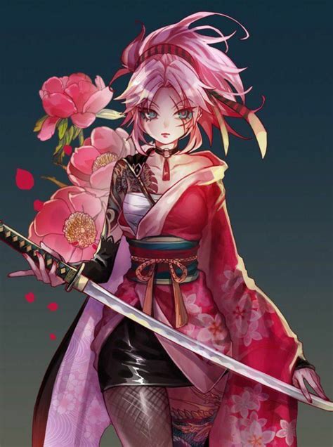 Elegant Anime Girl In A Fighting Kimono Seleran