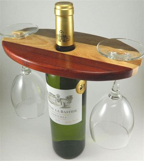 Wood Wine And Glass Holder Display Glass Holders Wine Bottle Glass