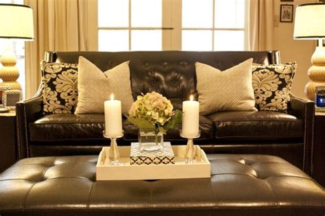 Living room furniture is covered in luxurious renu leather. Leather Sofa With Pillows The Right Pillows For A Leather ...
