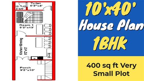10x40 Very Small Plot House Plan 1bhk 20x30 House Plan Youtube