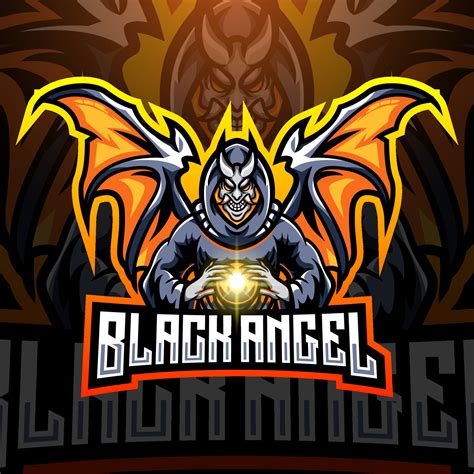 Black Angel Esport Mascot Logo Design 8017363 Vector Art At Vecteezy