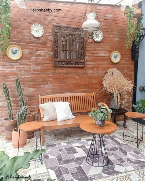 desain ruang tamu outdoor minimalis kekinian