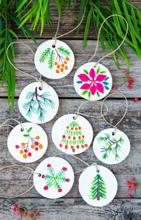 Decorating Homemade Clay And Salt Dough Christmas Ornaments A Piece Of