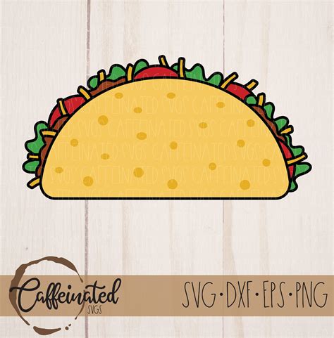 Taco Svg Taco Cut File Taco Clipart Mexican Food Svg Etsy The Best