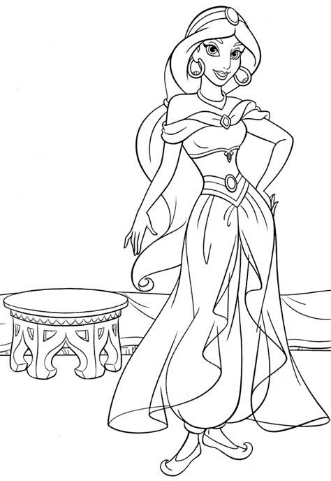 Here is a small collection of princess coloring pages printable for your daughter. 20+ Free Printable Disney Princess Jasmine Coloring Pages ...