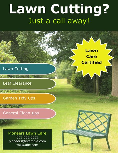 free lawn care flyer templates free printable templates