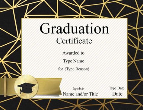 Ideas For Graduation T Certificate Template Free On Format Within