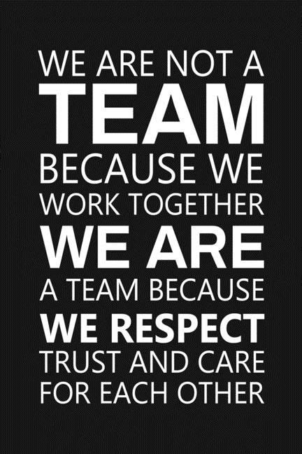 We Are Not A Team Because We Work Together Staff Recognition Ts