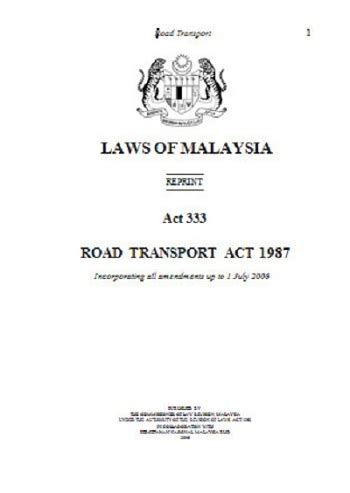 Transport minister datuk seri liow tiong lai revealed in january that a total of 7,152 people died in road accidents in malaysia in the year 2016. Laws of Malaysia - road transport act 1987
