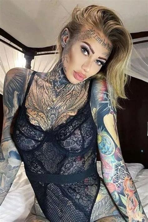 Woman Dubbed Britains Most Tattooed Woman Shows What She Looks Like Without Ink Uk News