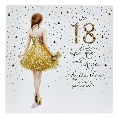 Buy Platinum Collection 18th Birthday Card Sparkle And Shine For Gbp 1