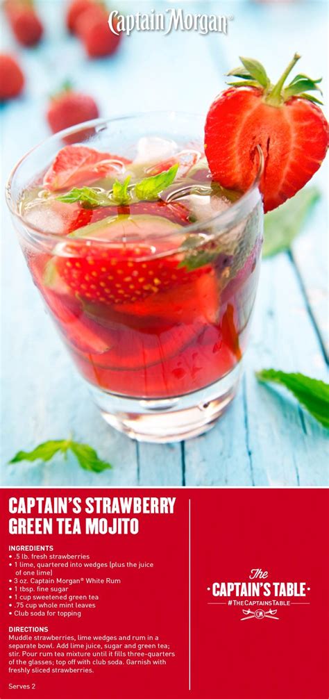 Captains Strawberry Green Tea Mojito A Refreshing Blend