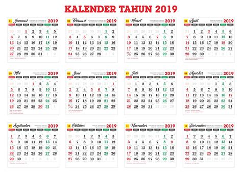Download Master Kalender Tahunan Tahun 2019 Cdr Download Logo