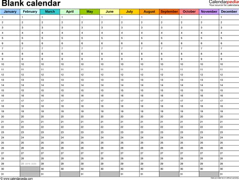 Printable Year At A Glance Calendar The Printable 2023 And 2024